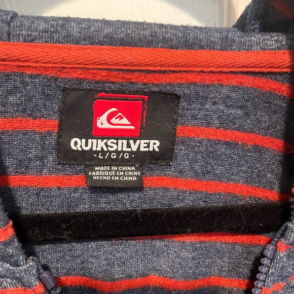 Mens Quiksilver Full Zip Up Knit Hoodie Size L - Picture 5 of 5